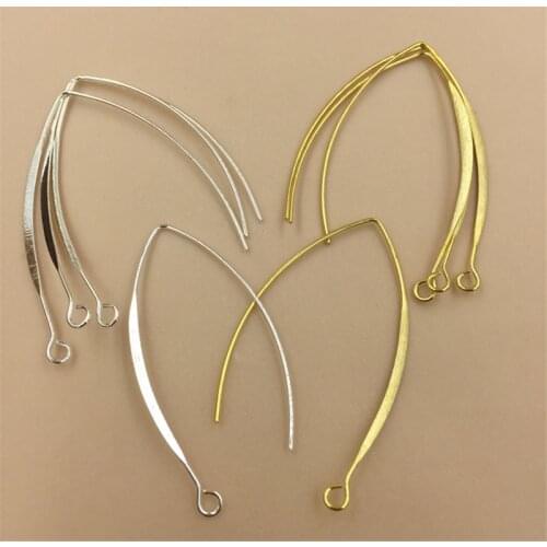 BASEHOME 20pcs Flat Ear Hook French Earring Hooks Wire Settings Base Settings for DIY Earrings Ear Jewelry Making