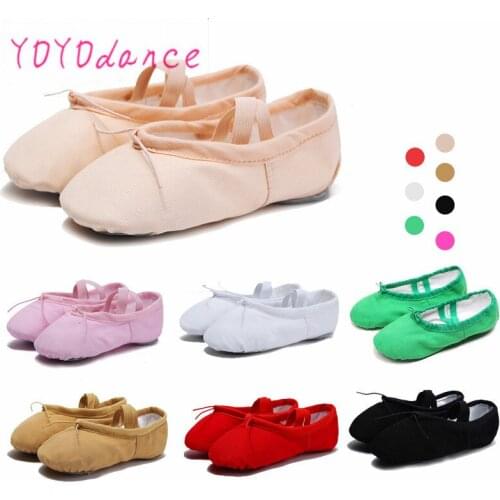 Sale Child Girl Soft Split Sole Slipper Cotton Comfortable Fitness Breathable Toddler Canvas Practice Gym Dance Ballet Shoe