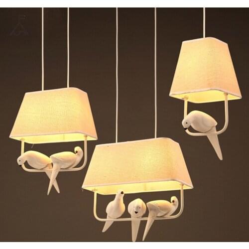 Nordic Simple Bird Pendant Lamp Creative Living Room Study Room Restaurant Bar Lamp Modern Personality Pendant Light