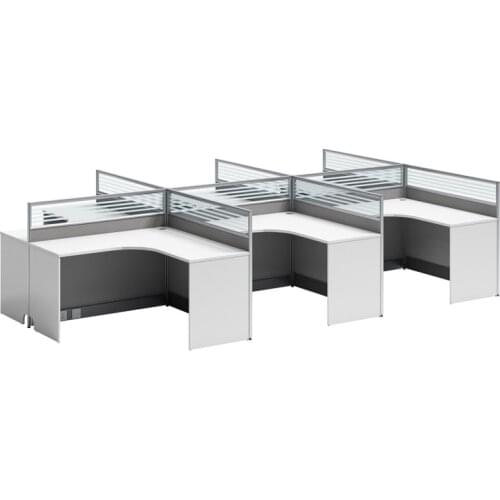 Desk office staff computer table and chair combination screen partition double financial desk