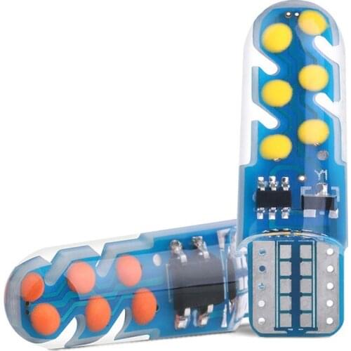 2pcs w5w t10 Led Light Bulbs COB 194 168 Led Car Interior Reading Dome Light Marker Lamps Parking Lights White Blue Red Yellow