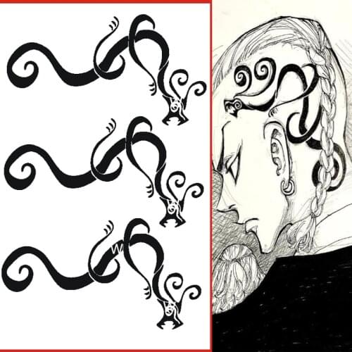 Tokyo Revengers Ken Ryuguji Cosplay Waterproof Temporary Tattoo Sticker Anime Dragon Fake Tatto Flash Tatoo Drop Ship 18cm 1pcs