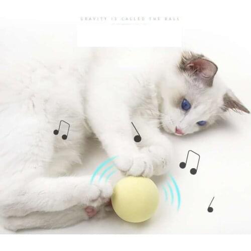 Smart Cat Toys Ball Cat Training Toy Interactive Catnip Pet Playing Ball Pet Squeaky Supplies Products Toy for Cats Kitten Toys