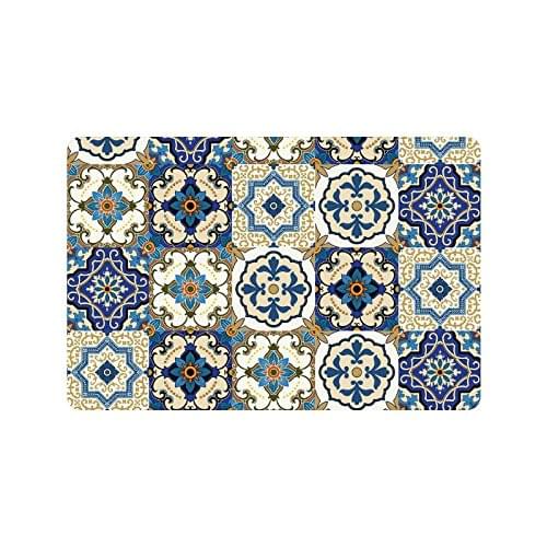 Gorgeous Patchwork Moroccan Tile Doormat Non-Slip Indoor And Outdoor Door Mat Rug Home Decor, Entrance Rug Floor Mats