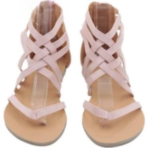 Summer Zipper Beach Sandalias Women Fashion Outdoor Casual Shoes Ladies Cross Tied Band Flat Sandalias Mujer 2020