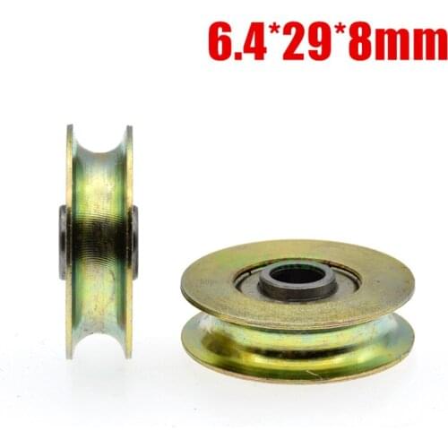 1pcs 6.4*29*8mm metal U groove bearing pulley , wire rope guide wheel, 626zz non-standard rolling wheel/mechanical iron wheel