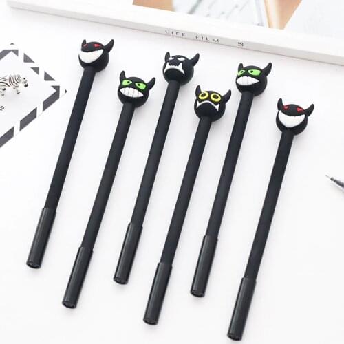 1 PCS Cute black Little devil gel pens kawaii stationery caneta material escolar office school supplies papelaria kids gifts