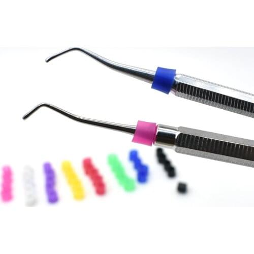 160PCS/box Multi-Color Circle Silicone Dental Instrument Color Code Rings Autoclavable Disinfection Orthodontic Dentist Tool Lab