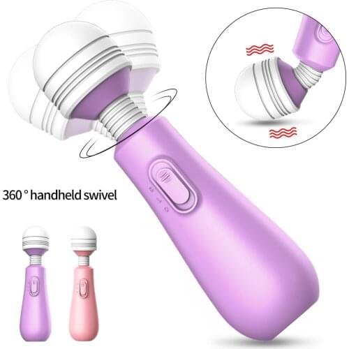 360 Degree Rotating Vibrator Tumbler Female Inverter AV Stick Portable Vibration Massage Masturbation Adult Sex Toys For Women