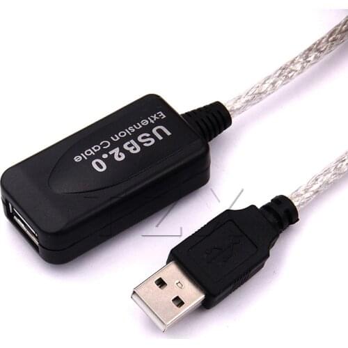 AT Newest Hot 5 meters USB 2.0 Male to Female Cable Active Repeater USB Extension Extender Cable Adapter