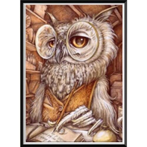 5D Diamond Painting Full Diamond Owl Round Diamond Mosaic Pattern Home Decoration DIY Handmade