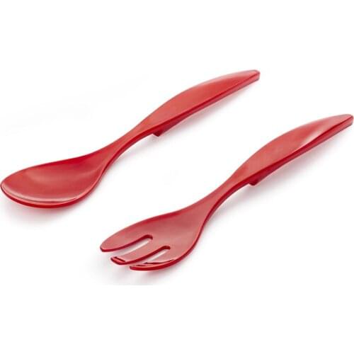 Acrylic Soft Red Spoon-Fork