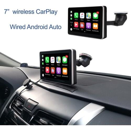 7" Car Portable Wireless Apple CarPlay Wired Android Auto Multimedia Bluetooth Navigation System for LADA Vesta Xray Niva Granta