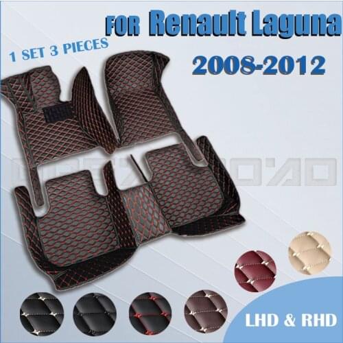 Car floor mats for Renault Laguna Hatchback 2008 2009 2010 2011 2012Custom auto foot Pads automobile carpet cover