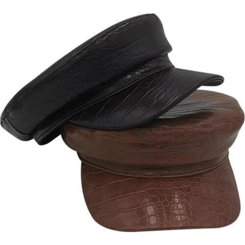 Unisex Beret Female Flat Flat Cap Hats For Women Newsboy Cap Men British Style Beret Spring Autumn Crocodile Skin Style