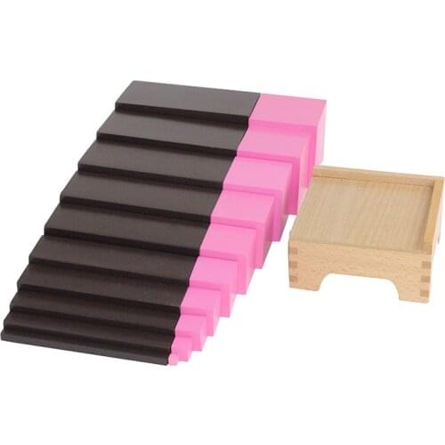 Montessori Wooden Toys Kindergarten Child Learning aids home version Brown ladder Pink tower pedestal Sensory Toys