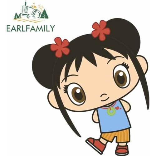 EARLFAMILY 13cm x 11.2cm For Cartoon Characters Bumper Car Decal Surfboard Car Stickers Funny Vinyl Material Decoration