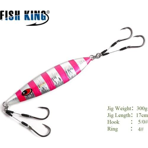 FISH KING Jigging Lead Fish 150G,200G/13CM,14.5CM Metal Jig Fishing Lure Multicolor Paillette Knife Wobbler Artificial Hard Bait