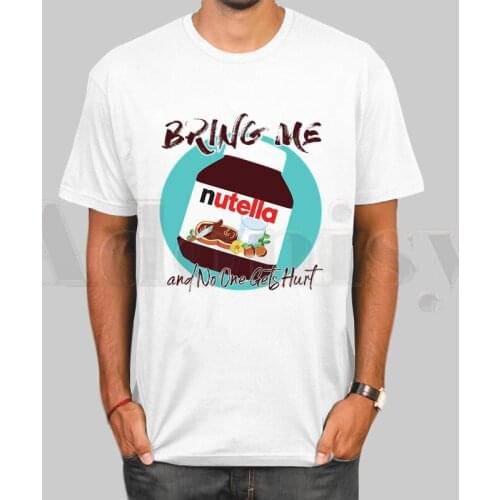 Cute Bread and Nutella Kawaii Aesthetic T Shirts Fashion Men and Women T-shirt Short Sleeve Unisex Tshirt Streetwear