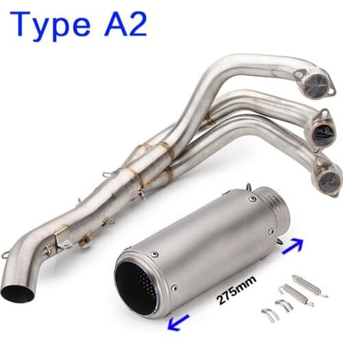 MT 09 Motorcycle muffler exhaust stainless steel middle pipe full system slip on for yamaha MT-09 FT-09 MT09 FZ099 slip on