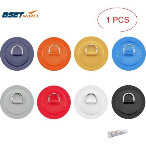 4.3inch 11cm Stainless Steel D Ring Pad/Patch With Glue for PVC Inflatable Boat Raft Dinghy Canoe Kayak Surfboard SUP Tie Down