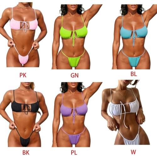 Bikini Set Swimsuit Swimwear Women Bikini Sexy Summer Beachwear Strappy Bathing Suit Push Up Swimming Suit For Women