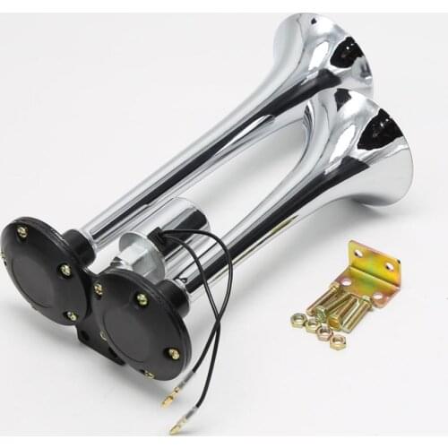 12V/24V Dual Trumpet Air Horn Compressor Kit For Van Train Car Truck 150dB