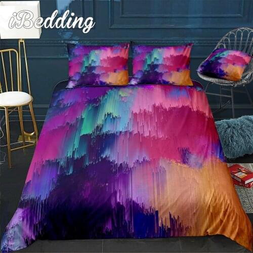 Color Abstract Painting Ink Pixel Bed Set Queen Size Home Decoration Black And White Bedding Set Bedroom Set 3pcs Dropshipping