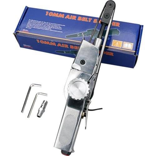 3/8" Air Belt Sander Air Angle Grinding Machine Sanding Machine with Sanding Belts for Air Compressor Sanding Pneumatic Tool Se