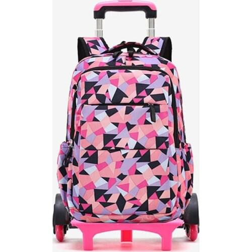Fashion Rolling Backpack Children School Bags for Girls boys Trolley School Bag Kids 6 Wheels Climbing stairs Wheeled Bag