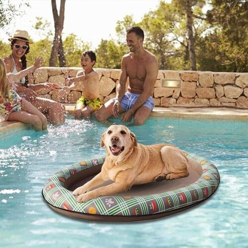 Dog Inflatable Hammock Pet Pool Floating Bed Water Toy Spring Summer Swimming Ring Inflatable Beach Toy for Dog Cat