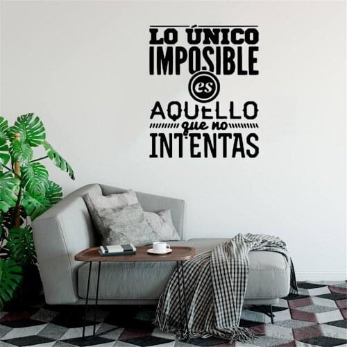Spanish Sentences Wall Stickers For Living Room Wall Decals Sticker Frase Wallpaper Poster Vinyl Mural RU4039
