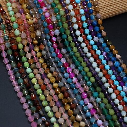 2021 New Style Natural Stone Beads Section Semi-Precious Loose Bead 6 MM For Jewelry Making DIY Necklace Earrings Accessory