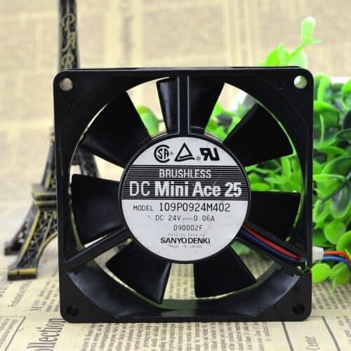 For sanyo 8CM 8025 109R0824F402 24V 0.06A double ball bearing cooling fan