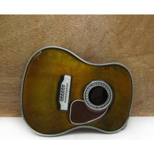 BuckleClub wholesale retro zinc alloy GUITAR head music jeans gift cowboy belt buckle FP-02642 for men 4cm width loop