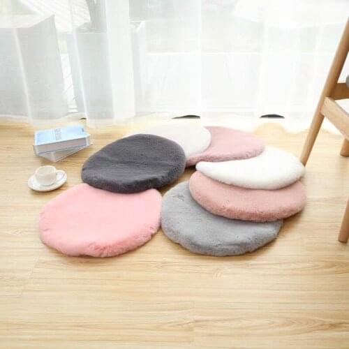 Plush Buttock Sitting Pad Office Chair Cushion Solid Soft Mat Home Decoration Sofa Seat Warm For Winter