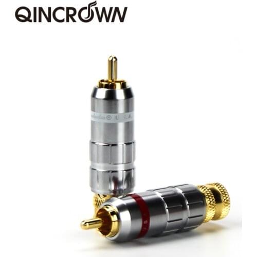 CMC gold-plated RCA plug audio lotus line plug 9MM hole DIY signal line connector