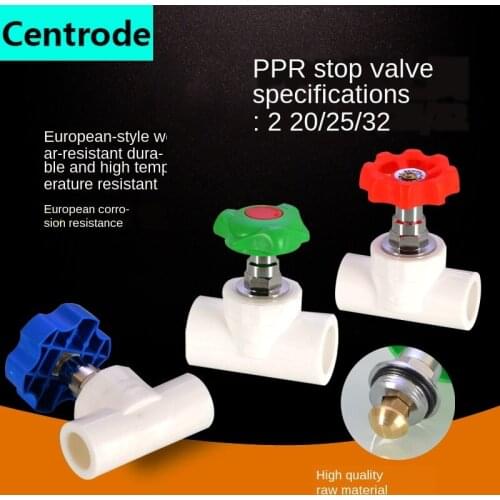 PPR hot-melt tap water pipe fittings joint 1/2 IN 3/4 IN lift cut-off copper core valve 20 25 32 household