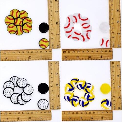 10 pcs DIY Handmade All Kinds Of Balls Flatback Fit Kindergarten School Crafts For T shirt Pants Garment Soft Patch