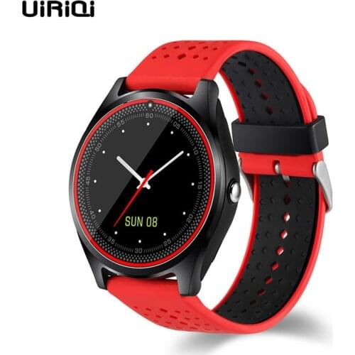 UiRiQi Bluetooth Smart Watch V9 With SIM Card Smart Band Heart Rate For Men Women Activity Fitness Tracker For Android iOS Phone