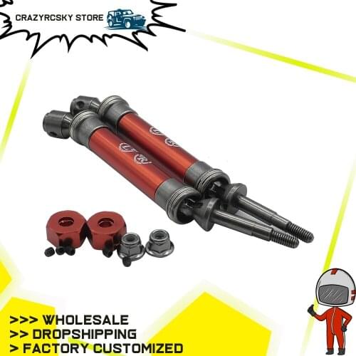 RCAWD 2PCS #45 Steel Rear CVD Drive Shaft Left And Right For Rc Hobby Car 1/10 Traxxas Slash Short Course Truck Upgraded Parts