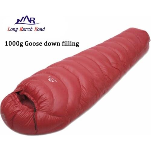LMR 1000G White Goose Down Filling Down Sleeping Bag Can Be Spliced Stain Resistant Mummy Style Ultralight Sleeping Bag Slaapzak