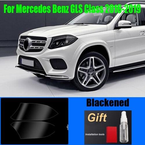 TPU Car Transparent Door Window Strip Srickers Tint Black Headlights Protective Film Self-Healing For Benz GLS Class 2016-2019