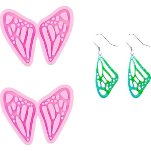 Butterfly Wing Earrings Decor Silicone Mold Jewelry Fillings Pendant Diy Charms Handmade Epoxy Resin Mould Stuff Craft