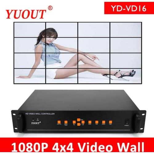 YUOUT YD-VD16 Full HD 1080P Video Processor 3x3,4x4Video display HDMI Wall Controller 2x2 multi-screens advertising video wall