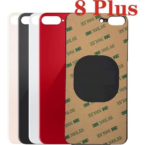Big Hole Phone Back Battery Cover Glass For iPhone 8 8 Plus Repair Rear Housing Cracked Glass Replacement