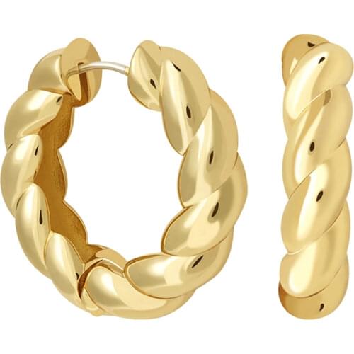 Aide Minimalism 925 Sterling Silver Twist Hoop Earrings for Women Fashion Casual Jewelry Earring Huggie Earrings Pendientes Aros