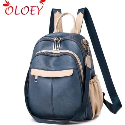 Bagpack Luxury Women Backpack Leather Laptop Backpacks for Teenage Girls Female School Multifunction Bags for Women 2019 Mochila