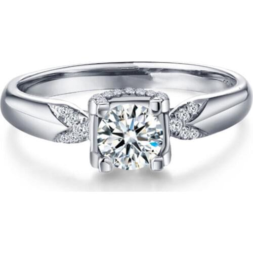 Authentic 925 sterling silver rings women luxury engagement carat diamond charm elegant exquisite wedding gift fine jewelry