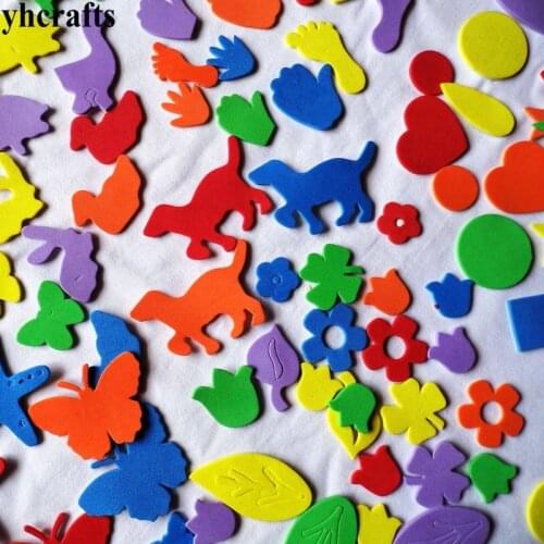 1bag/LOT,Mixed animal weather and all shape foam stickers,Kindergarten ornament,Early educational toy,OEM.Cheap.Kids diy toys